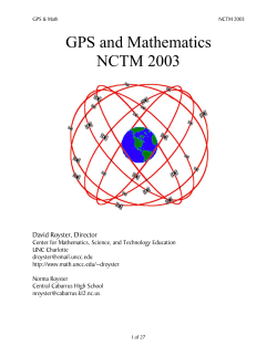 GPS and Mathematics NCTM 2003