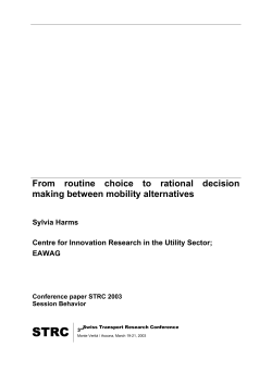 From routine choice to rational decision making