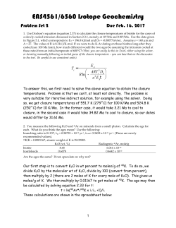 EAS4561/6560 Isotope Geochemistry