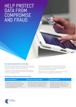 help protect data from compromise and fraud