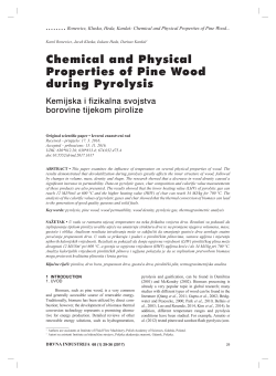 Chemical and Physical Properties of Pine Wood during Pyrolysis