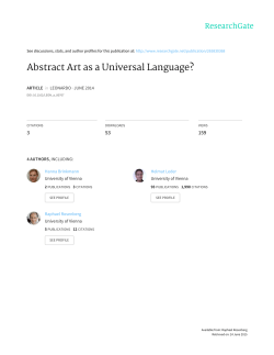 Abstract Art as a Universal Language?