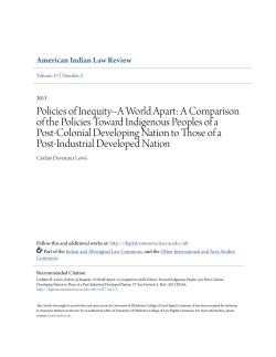 Policies of Inequity--A World Apart - University of Oklahoma College