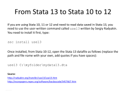 From Stata 13 to Stata 10 to 12