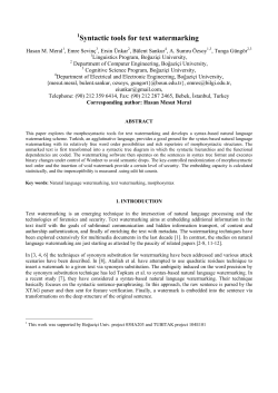 Syntactic tools for text watermarking