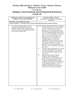 Literature Timeless Voices Timeless Themes