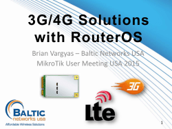 3G/4G Solutions with RouterOS - MUM