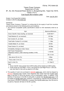 ITB No. TPC10404-GS Taiwan Power Company Department of