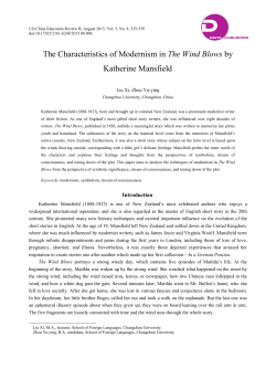 The Characteristics of Modernism in The Wind Blows by Katherine