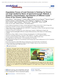 1 Degradation Process of Lead Chromate in Paintings by Vincent 2