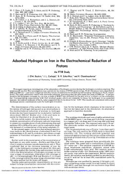 Adsorbed Hydrogen on Iron in the Electrochemical