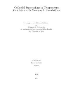Colloidal Suspensions in Temperature Gradients with Mesoscopic