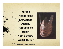 Headdress: Efe/Gelede