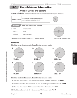 Study Guide and Intervention