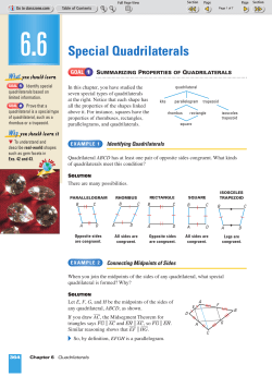 Special Quadrilaterals