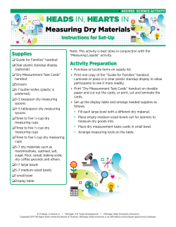Measuring Dry Materials - MSU Extension