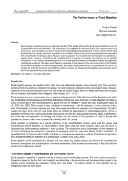 The Positive Impact of Rural Migration