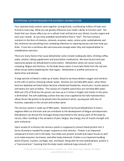 NUTRITIONAL FACTORS REQUIRED FOR SUCCESSFUL