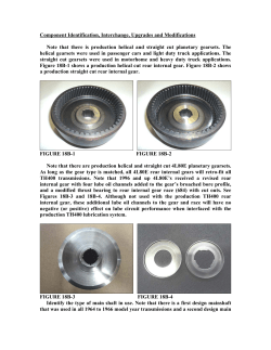 Component Identification, Interchange, Upgrades and Modifications