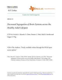Decreased Segregation of Brain Systems across the Healthy Adult