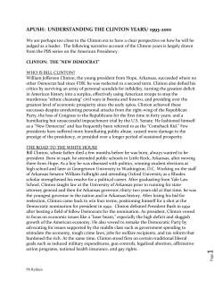 APUSH: UNDERSTANDING THE CLINTON YEARS/ 1993-2001