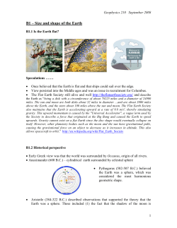 B1 &ndash; Size and shape of the Earth