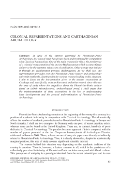 Colonial Representations and Carthaginian Archaeology