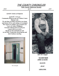 the county chronicler - JJ Livestock Balsam Lake, WI