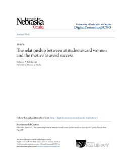 The relationship between attitudes toward women and the motive to