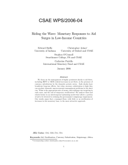Riding the Wave: Monetary Responses to Aid Surges in Low