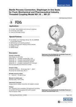 Sterile Process Connection, Diaphragm In