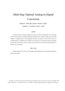 Multi-Step Optimal Analog-to-Digital Conversion