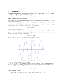 4.3 The Sine Wave