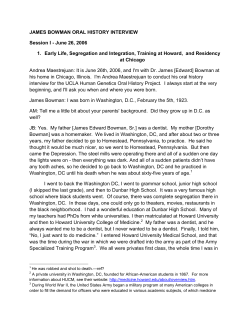 james bowman ucla interview - UCLA Oral History of Human Genetics