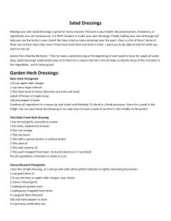 Salad Dressings - Cosmic Apple Gardens