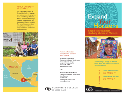 Expand Your Horizons - Community College of Rhode Island
