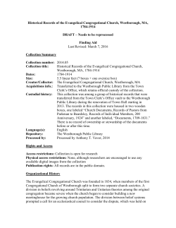 Historical Records of the Evangelical Congregational Church