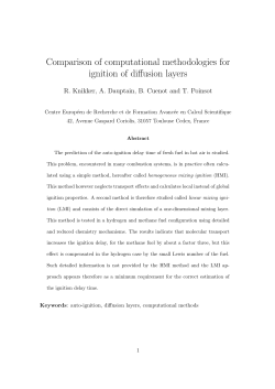 Comparison of computational methodologies for ignition of