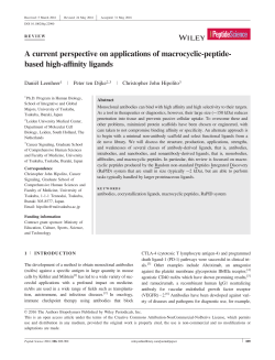 A current perspective on applications of macrocyclic‐peptide‐based
