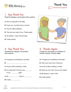 Saying Thank You