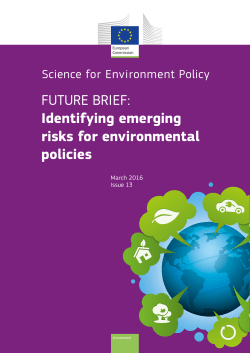 Identifying emerging risks for environmental policies