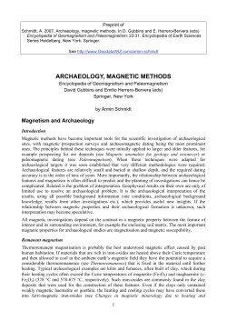 ARCHAEOLOGY, MAGNETIC METHODS