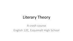 Literary Theory - Esquimalt High School