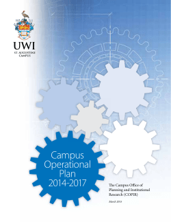 Campus Operational Plan 2014-2017 - UWI St. Augustine