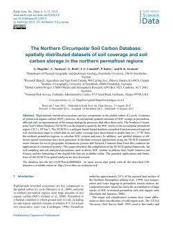 The Northern Circumpolar Soil Carbon Database