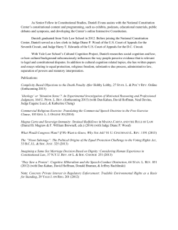 As Senior Fellow in Constitutional Studies, Danieli Evans assists
