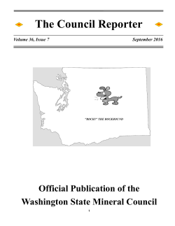 September 2016 - Washington State Mineral Council