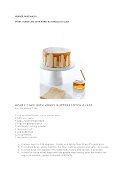 HONEY CAKE WITH HONEY BUTTERSCOTCH GLAZE