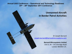 Unmanned Aircraft in Border Patrol Activities