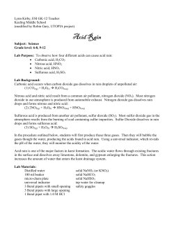 Acid Rain - Environmental Science Institute